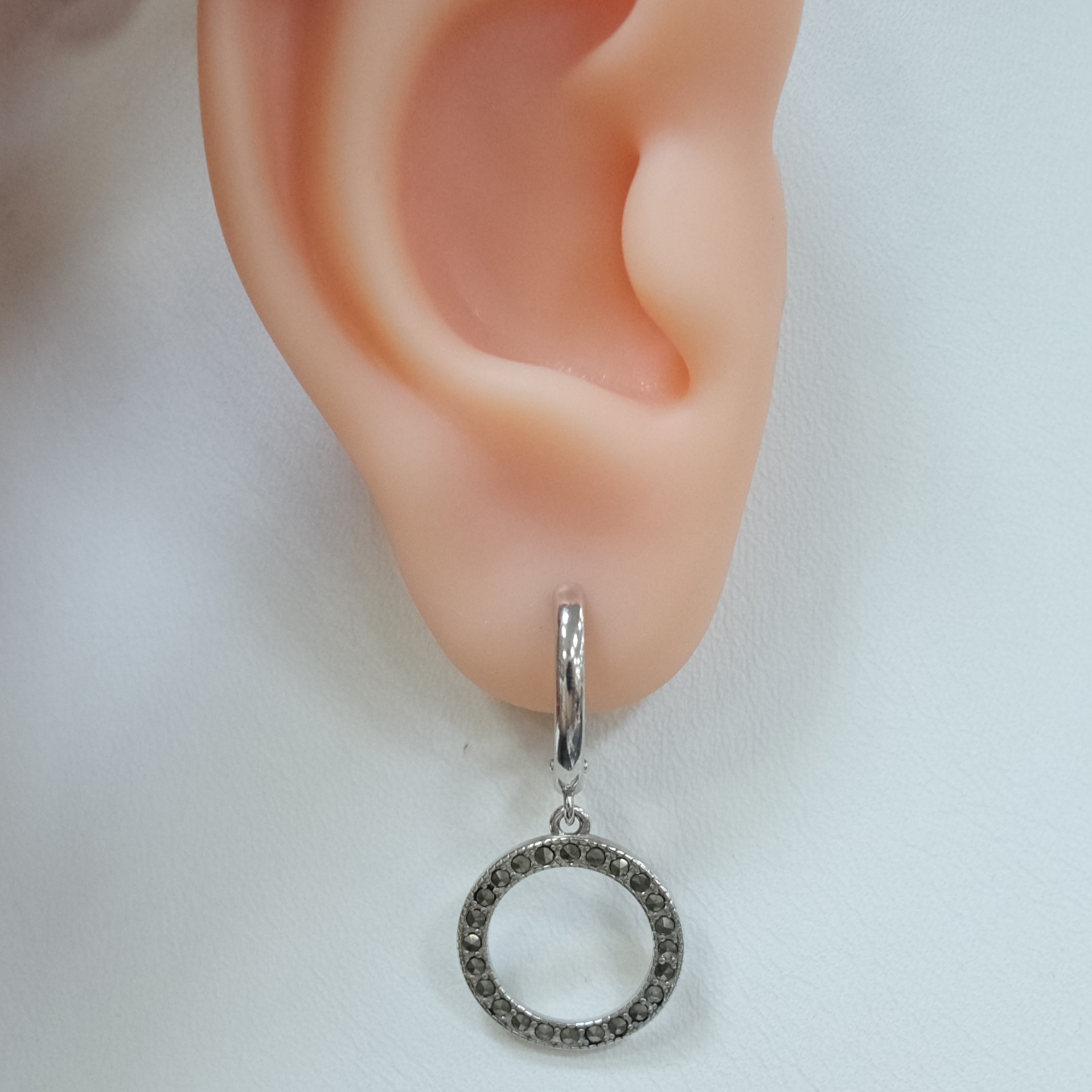 Серебряные серьги с марказитами